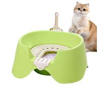 Toilettes pour chat - Grand bac à litière anti-adhésif - Haut ouvert pour intérieur appartement, maison, chaton, petit animal de compagnie