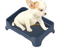 Toilettes pour chiens - Toilettes pour chiots en acier inoxydable | Pot portatif pour chiens d'intérieur, ?og Tøilet Formation chien Pottÿ Tøilet, Plateau de pot portable anti-pas avec clôture p