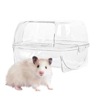 Toilettes pour hamsters: baignoire pour hamsters, douche transparente et chambre de la tanière | Décoration pour habitat des petits animaux, récipient pour creuser du sable pour hamsters, petites