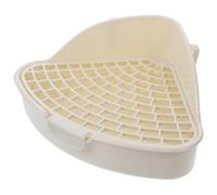 Toilettes pour Lapins Triangle Contrôle des Odeurs et Base Filtrante | Plastique Blanc, Conception Anti-fuite, pour Lapins et Cochons D’inde, Usage Jardins et Parcs