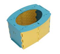 Toilettes pour Tout-petits, Pliables et Portables en PP pour Tout-petits Pots à Forte Charge pour le Camping (Bleu jaune)