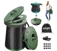 Toilettes sèches portables pour le camping, Toilettes pliables pour adultes, Capacité de charge 400kg Hauteur 50cm avec sac de transport, Voyage, Yachting, Touring, Jardinage, Camping