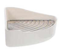 Toilettes Triangulaires pour Lapin et Petit Rongeur en Céramique Blanche | Angle de Cage, Limite les Basculements, Surface Douce Pattes, Usage Salle de Bain Cuisine