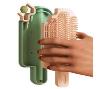 Toiletteur d'angle pour chat - Brosse de toilettage avec balle d' à chat | Peigne grattoir, outil de massage pour chats d'intérieur