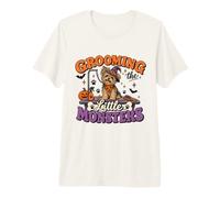Toiletteur pour Chien Halloween Toilettage Les Petits Monstres T-Shirt Haut de Gamme