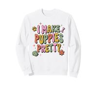 Toiletteur rétro Pastel I Make Puppies Pretty Dog Sweatshirt