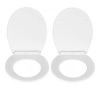 Toilinux - 2 x Abattant WC Premium Kos - Blanc - Kos Blanc