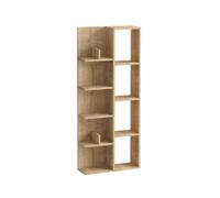- Bibliothèque asymétrique 4 niches et tablettes décor chêne ELORA - Marron - Elora