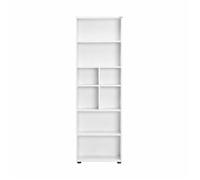 Toilinux - Bibliothèque haute 6 niveaux ouverts LIGNEA - Blanc