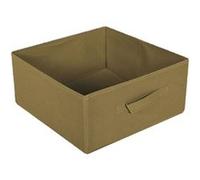 Toilinux - Boîte de rangement pliable en tissu avec poignée - 30 x 30 x 15 cm - Olive