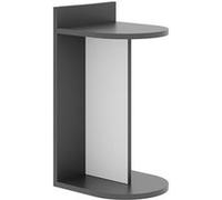 Toilinux - Bout de canapé ou table d'appoint en MDF - Anthracite - Dom Gris G