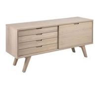 - Buffet en panneaux de particules avec 4 tiroirs et 1 porte coulissante - Beige - Aline