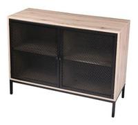 Toilinux - Buffet Soho 2 portes - Bois et Noir Noir G