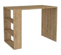 Toilinux - Bureau 3 étagères en panneaux de Particules L.90 cm - Beige