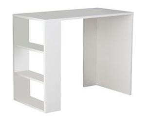 Toilinux - Bureau avec 3 niches de rangement - Blanc - Netenya 1 G