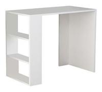 Toilinux - Bureau avec 3 niches de rangement - Blanc - Netenya Blanc G