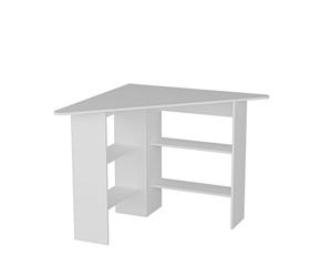 Toilinux - Bureau d'angle avec 4 étagères de rangement - Blanc