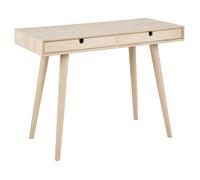Toilinux - Bureau en panneau de particules avec 2 tiroirs - Beige - Diner Beige G