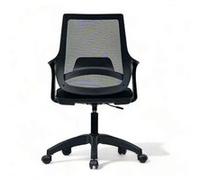 Toilinux - Chaise de bureau à roulettes Solange - Noir - Solange Noir G