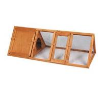 Toilinux - Clapier pour lapin et cochon d'inde en bois naturel