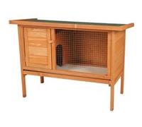 Toilinux - Clapier pour lapin et cochon d'inde en bois naturel sur pied