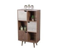 Toilinux.com Bibliothèque Baobab en MDF 6 casiers - L.60 cm x H.35 cm - Marron