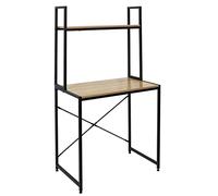 - Bureau avec Etagère Stan - Noir et Marron