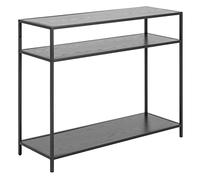 Toilinux.com Console 3 étages en MDF et Métal - Noir