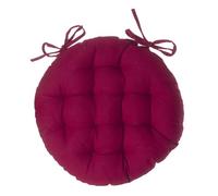 Toilinux.com Lot 2X Galette de Chaise Ronde Alix - Diam. 38 cm - Rouge