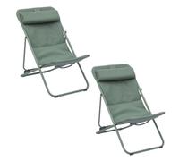 Toilinux.com Lot de 2 chiliennes de Jardin Pliante MIRAEL - Laurier