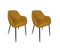 Toilinux.com Lot de 2 fauteuils Atome - Jaune