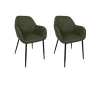 Toilinux.com Lot de 2 fauteuils Atome - Kaki