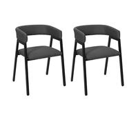 Toilinux.com Lot de 2 fauteuils Design Atome - Gris foncé