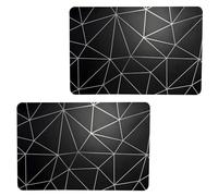 Toilinux.com Lot de 2 Sets de Table avec Encre métallique Copper - 30 x 45 cm - Argent et Noir