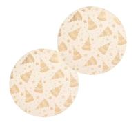 Toilinux.com Lot de 2 Sets de Table en Velours Sapin - Or