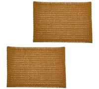 Toilinux.com Lot de 2 Sets de Tables Rectangles en Jute TORSA - 31 x 45 cm - Marron