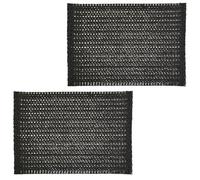 Toilinux.com Lot de 2 Sets de Tables Rectangles en Jute TORSA - 31 x 45 cm - Noir