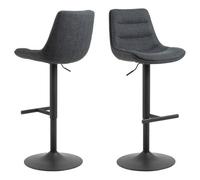 Toilinux.com Lot de 2 tabourets de Bar Torsten - Gris Anthracite