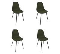 Toilinux.com Lot de 4 chaises Atome - Kaki