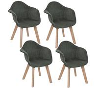 Toilinux.com Lot de 4 Chaises pour Enfant Lena avec Accoudoirs - Rose
