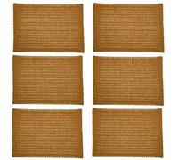 Toilinux.com Lot de 6 Sets de Tables Rectangles en Jute TORSA - 31 x 45 cm - Marron