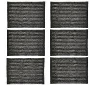 Toilinux.com Lot de 6 Sets de Tables Rectangles en Jute TORSA - 31 x 45 cm - Noir