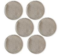 Toilinux.com Lot de 6 Sets de Tables Ronds en Jute ALAGO - Diam. 38 cm - Argent