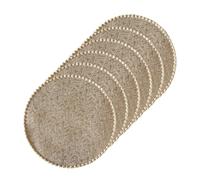 Toilinux.com Lot de 6 Sets de Tables Ronds en Jute ALAGO - Diam. 38 cm - Or