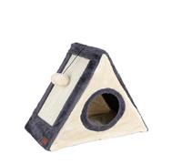 Toilinux.com Maison pour Chat Léo avec griffoir - Gris Anthracite