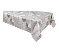 Toilinux.com Nappe en Toile cirée rectangulaire Baco - 140 x 250 cm - Taupe