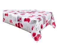 Toilinux.com Nappe en Toile cirée rectangulaire Stowe - 140 x 250 cm - Rouge