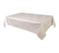 Toilinux.com Nappe en Toile cirée rectangulaire Vitali - 140 x 250 cm - Beige nacré