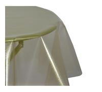 Toilinux.com Nappe en Toile cirée Ronde Cristal - Diam. 135 cm - Or