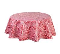 Toilinux.com Nappe en Toile cirée Ronde Eloa - Diam. 150 cm - Rouge